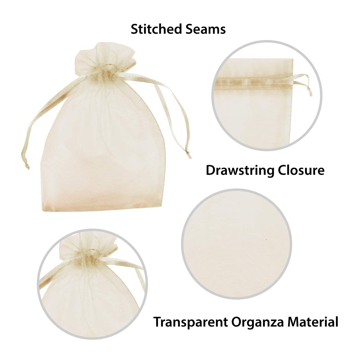【2way】Organdy Drawstring bag Amazon.com: Super Z Outlet 100 Pack 4x6 Inch Mini Sheer Drawstring